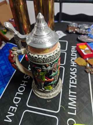 Jarra Cerveza Alemana Vintage Caza