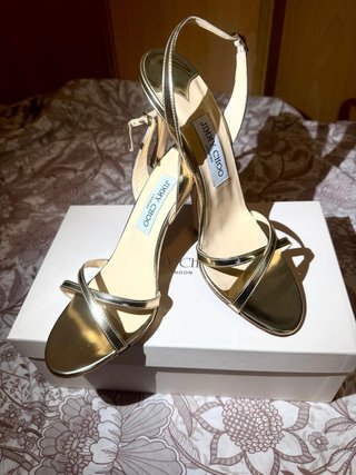 Sandalias Jimmy Choo Doradas Talla39.5