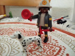 Playmobil Bombero con Perro Dálmata