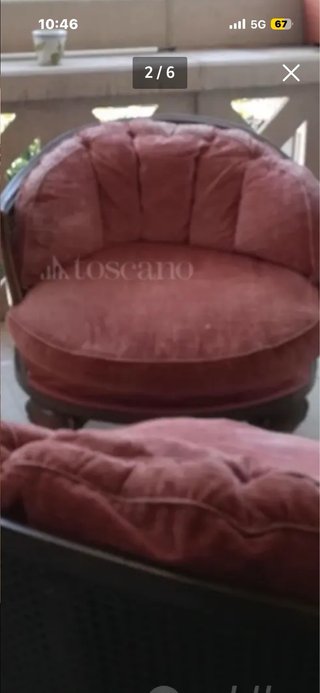 Coppia poltrone velluto inizio '800