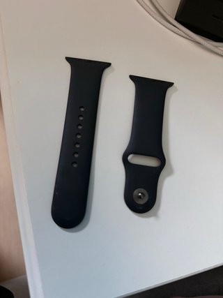Correa Apple Watch Negra original de silicona 45mm