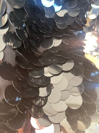 Chaqueta lentejuelas negra y plateada