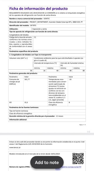 Congelador horizontal Sontec Pro 70L