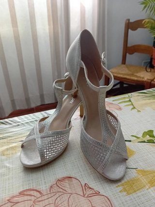 Sandalias Verano gris plata 41