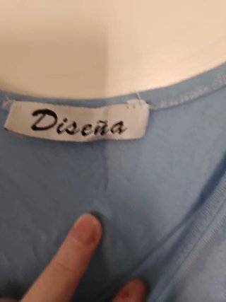 Vestido azul con tul talla 54-56