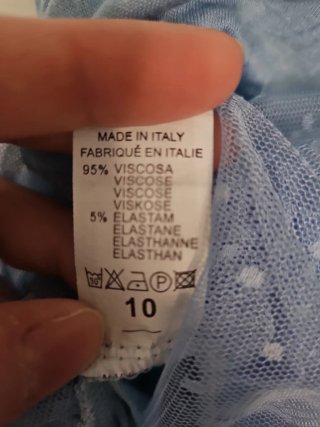 Vestido azul con tul talla 54-56