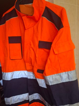 Chaqueta de trabajo reflectante naranja