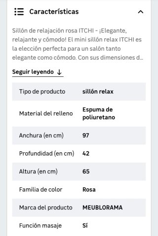 Mini sillón reclinable rosa