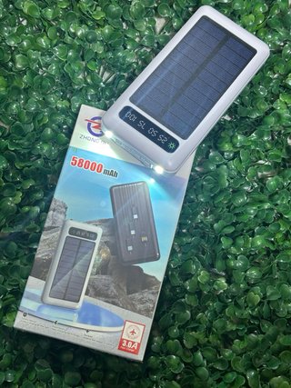 Power Bank Zhong Ou 58000mAh Solare+ Elettrico