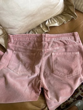 Pantalón pana corte vaquero rosa maquillaje.T-28