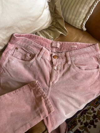 Pantalón pana corte vaquero rosa maquillaje.T-28