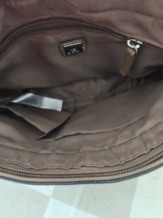 Borsa a tracolla beige e verde