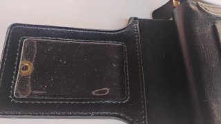 Cartera monedero negra con logo DIO