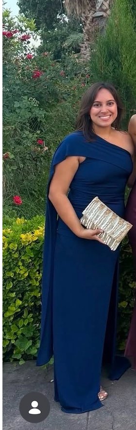 Vestido Asimétrico Gala Azul