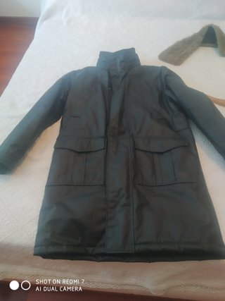 Abrigo RG 512 Negro Cuello Pelo