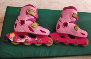 Patines en línea Oxelo niña rosa talla 28-30