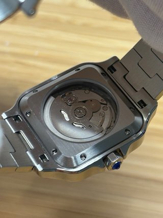 Reloj Seiko Mod Santos Plata y Negro
