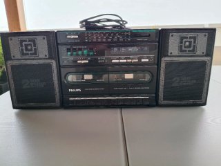 Philips Equipo Musical Radio Cassette Negro