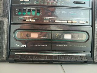 Philips Equipo Musical Radio Cassette Negro