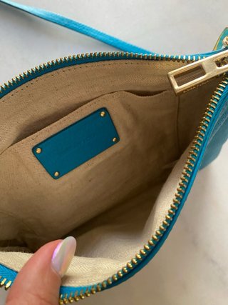 Bolso de piel Bimba y Lola azul turquesa