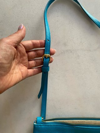 Bolso de piel Bimba y Lola azul turquesa