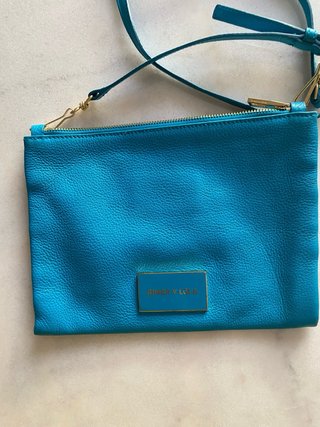 Bolso de piel Bimba y Lola azul turquesa
