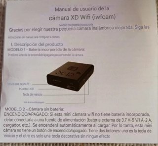 Mini cámara espía negra