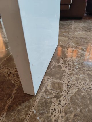 Mesa de salón cristal y metal