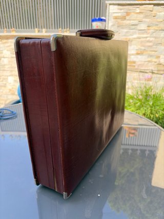 Maletín Ejecutivo Piel Vintage Marrón