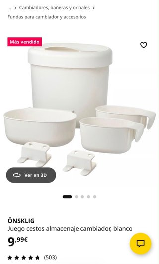 Cambiador de bebé de madera con accesorios