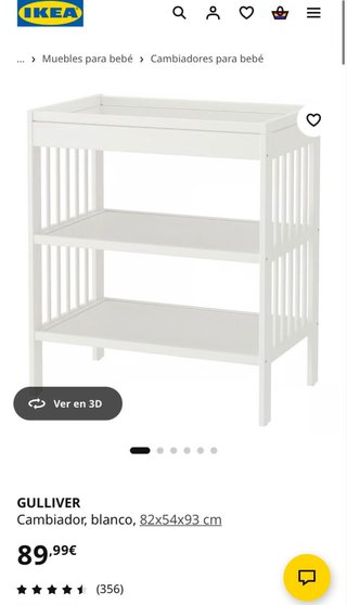Cambiador de bebé de madera con accesorios