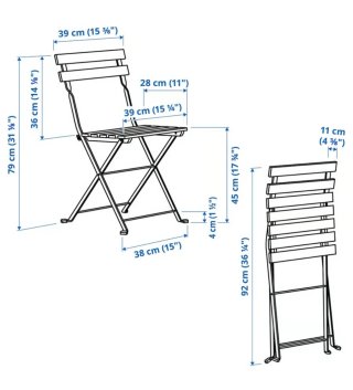 Silla plegable terraza balcón Ikea