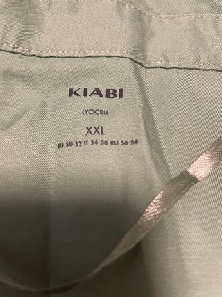 Camisa Kiabi verde menta manga corta