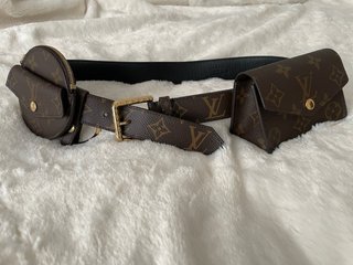 Cinturón Louis Vuitton Monogram Marrón y Dorado