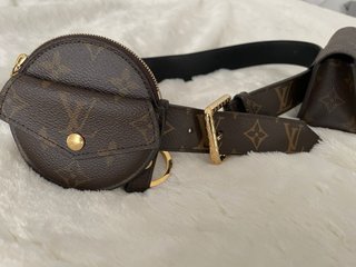 Cinturón Louis Vuitton Monogram Marrón y Dorado
