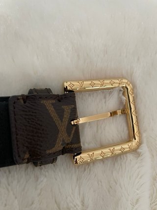Cinturón Louis Vuitton Monogram Marrón y Dorado