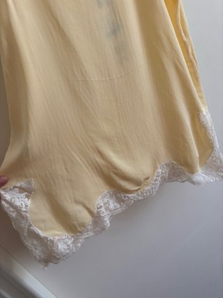 Top lencero Zara amarillo/beige