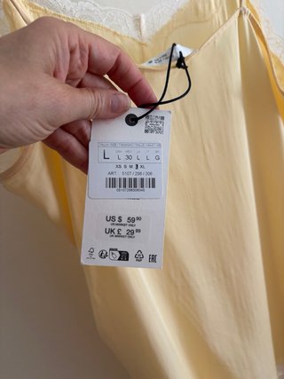 Top lencero Zara amarillo/beige