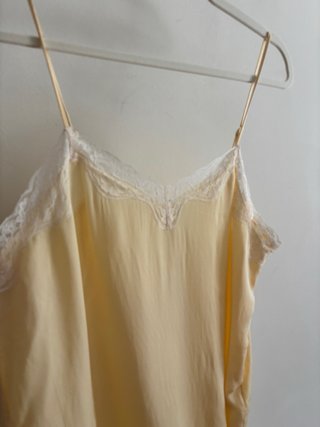 Top lencero Zara amarillo/beige