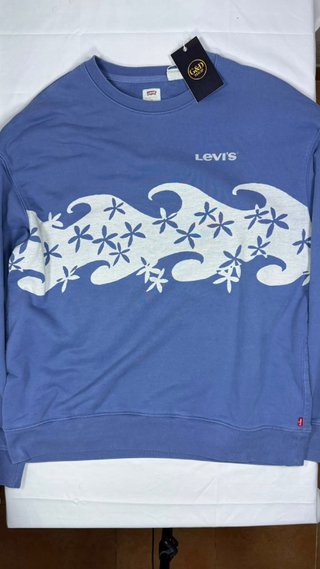 Felpa Levi's Azzurra con Onda Floreale