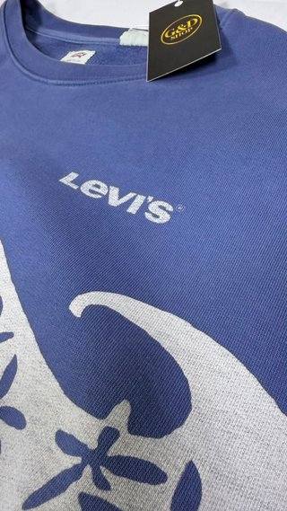 Felpa Levi's Azzurra con Onda Floreale