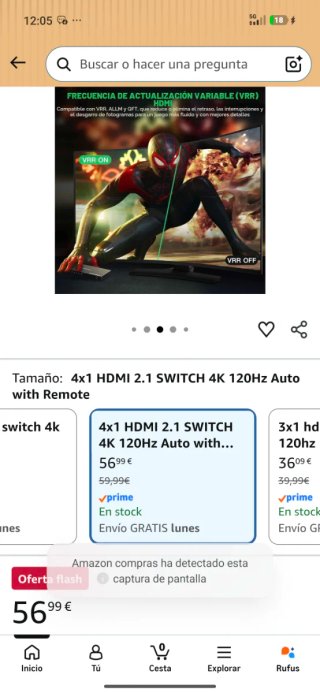 Conmutador HDMI 2.1 AVIDGRAM 4K 120Hz