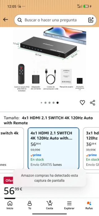 Conmutador HDMI 2.1 AVIDGRAM 4K 120Hz