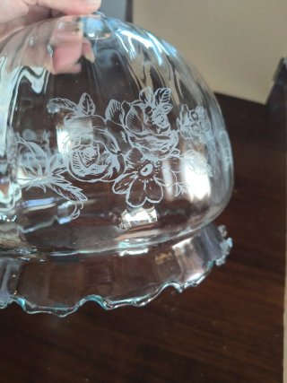 Lámpara de cristal decorada 25 cm diametro