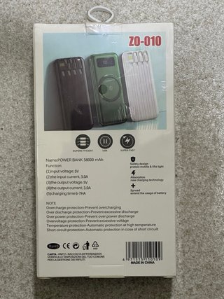 Power Bank Zhong Ou 58000 mAh