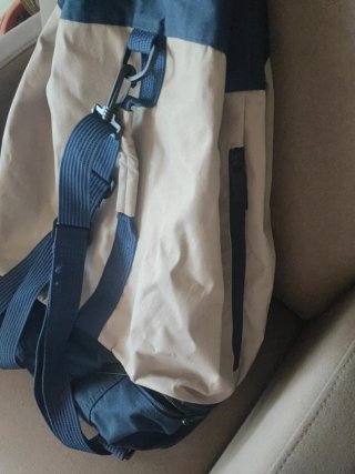 Mochila grande Benetton Beige y Azul