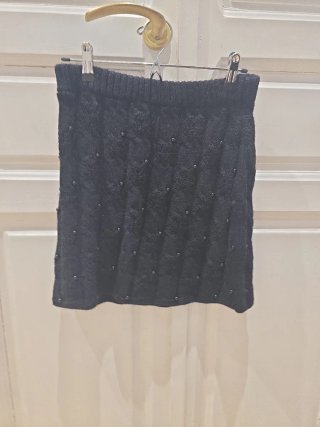 Conjunto Zara punto negro abalorios