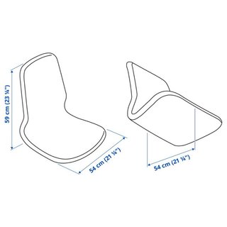 Asiento Silla Respaldo Alto Langfjall Ikea Rosa