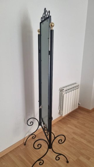Espejo Forja Negro y Dorado 1.80m