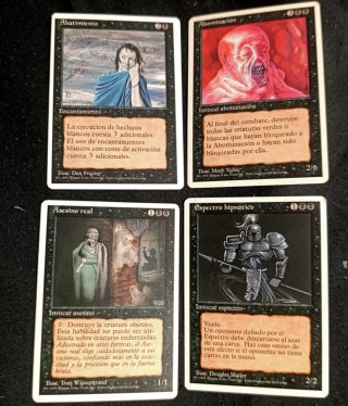 Cartas Magic antiguas cuarta edicion espectro